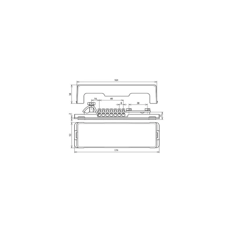 Dehn & Söhne Potentialausgleichschiene 563050 mit Abdeckung PAS 9AK