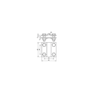Dehn & Söhne Kreuzstück 318209 ohne Zwischenplatte Niro (V4A)