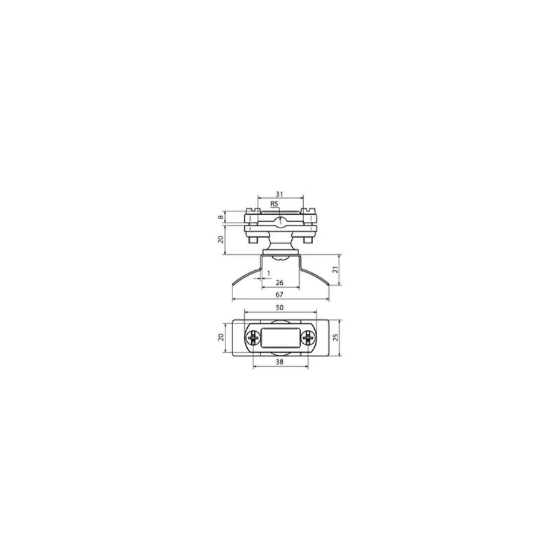 Dehn & Söhne Halter 275730 NIRO f. Spannband 14x0,3mm