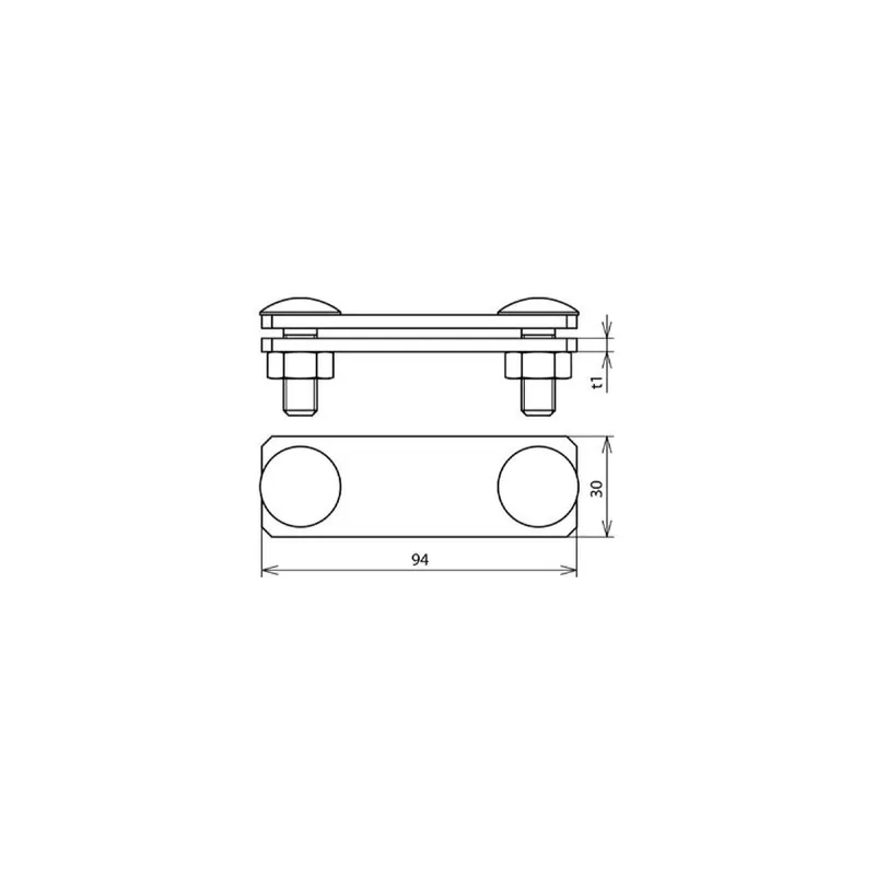 Dehn & Söhne SV-Klemme 308230 St/tZn f. Fl 30/Fl 30mm