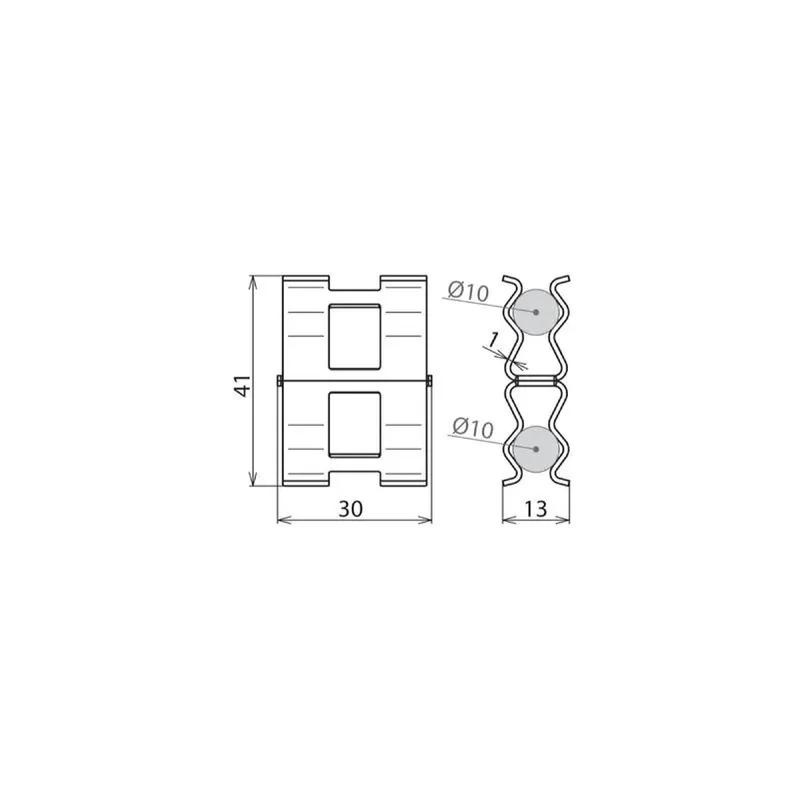 Dehn & Söhne Bewehrungsklemme DEHNclip DC BK10 RD10 STBLANK Rd10/Rd10