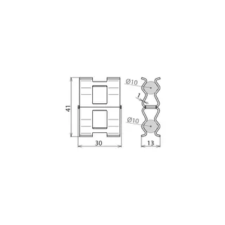 Dehn & Söhne Bewehrungsklemme DEHNclip DC BK10 RD10 STBLANK Rd10/Rd10