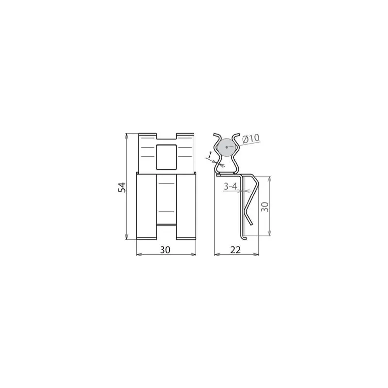 Dehn & Söhne Bewehrungsklemme DEHNclip DC BK10 FL30 STBL. Rd10/FL30mm