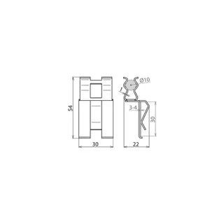 Dehn & Söhne Bewehrungsklemme DEHNclip DC BK10 FL30 STBL. Rd10/FL30mm