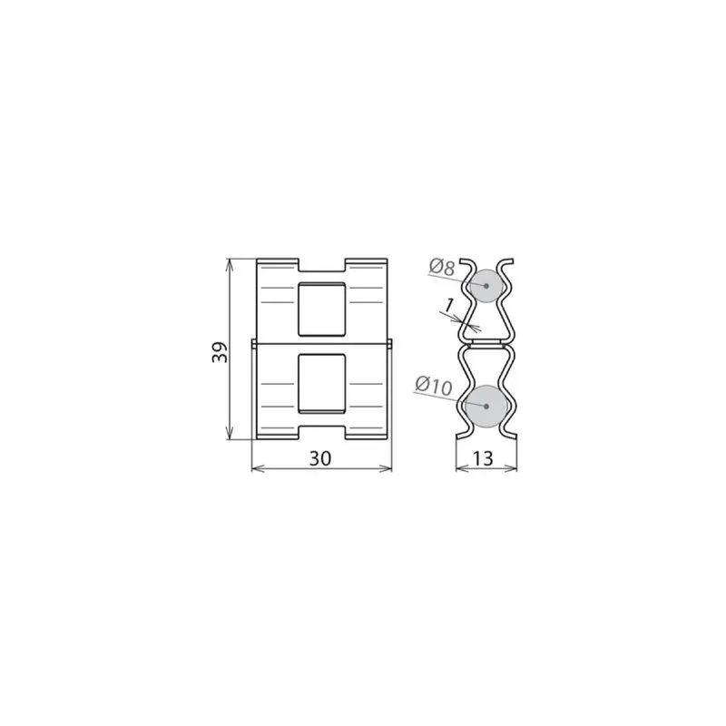 Dehn & Söhne Bewehrungsklemme DEHNclip DC BK8 RD10 STBLANK Rd8/Rd10mm