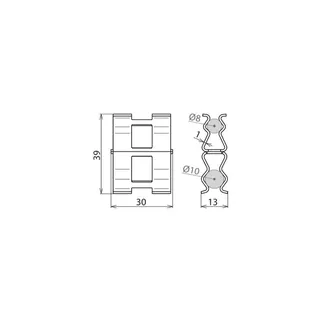Dehn & Söhne Bewehrungsklemme DEHNclip DC BK8 RD10 STBLANK Rd8/Rd10mm
