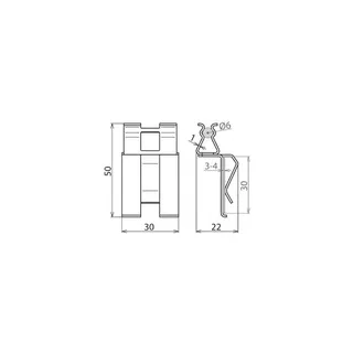 Dehn & Söhne Bewehrungsklemme DEHNclip DC BK6 FL30 STBLANK Rd6/FL30mm