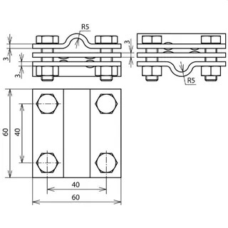 Dehn & Söhne Kreuzstück 319201 DIN 48845D St/tZn
