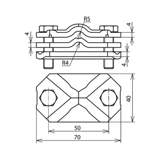 Dehn & Söhne Verbindungs-Trennklemme 454000 St/tZn 5-10/30-40mm