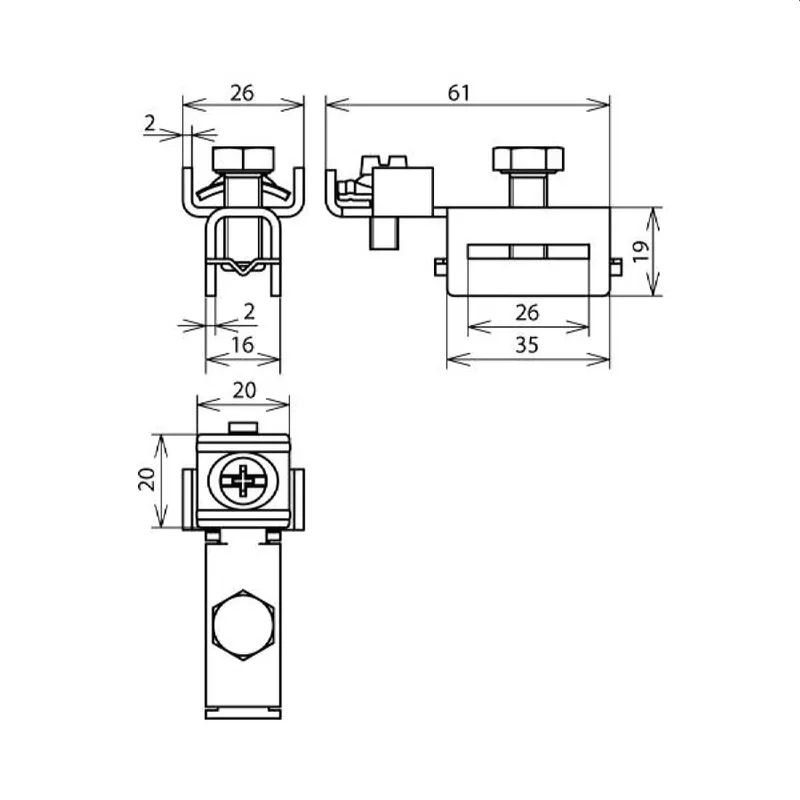 Dehn & Söhne Spannkopf 540900 NIRO für Spannband
