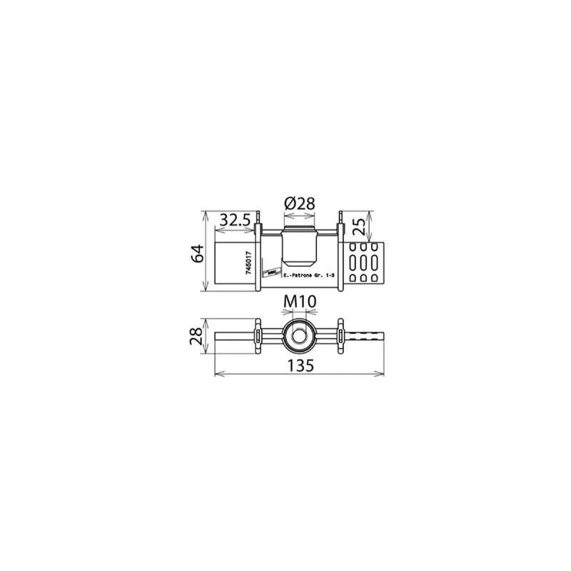 Dehn & Söhne Erdungspatrone teilisoliert 745017 EP NH1 3 TI GL M10 NH Gr. 1...3
