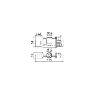 Dehn & Söhne Erdungspatrone teilisoliert 745018 EP NH1 3 TI M10 NH Gr. 1...3