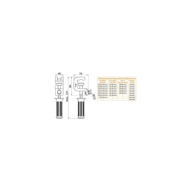 Dehn & Söhne Universalerdungsklemme 774330 UEK 30 HG für Rd/Fl 30mm