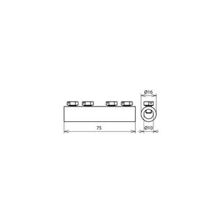 Dehn & Söhne Verbindungsmuffe 385213 Al f. Rd 8mm m. 4 Schrauben M6x8m