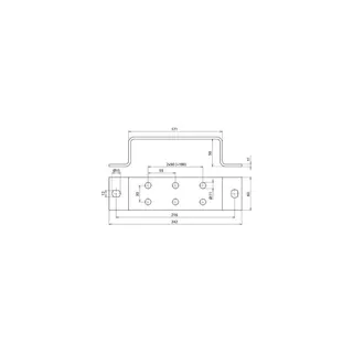 Dehn & Söhne Erdungsschiene 472119 NIRO ES 2X3AP 10 V2A