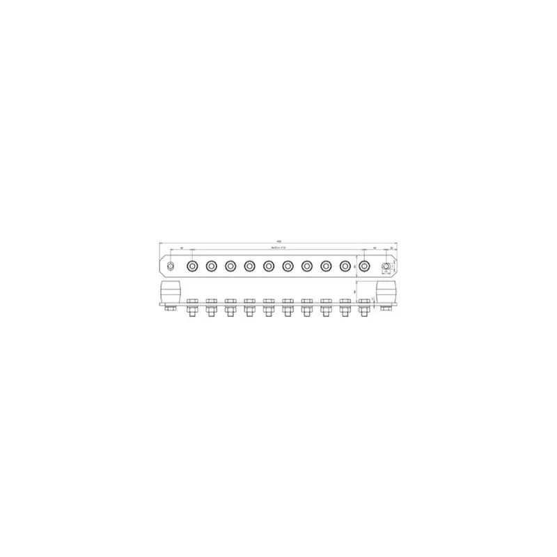 Dehn & Söhne Potentialausgleichsschiene 472217 PAS I 10AP M10 CU ohne Abdeckung