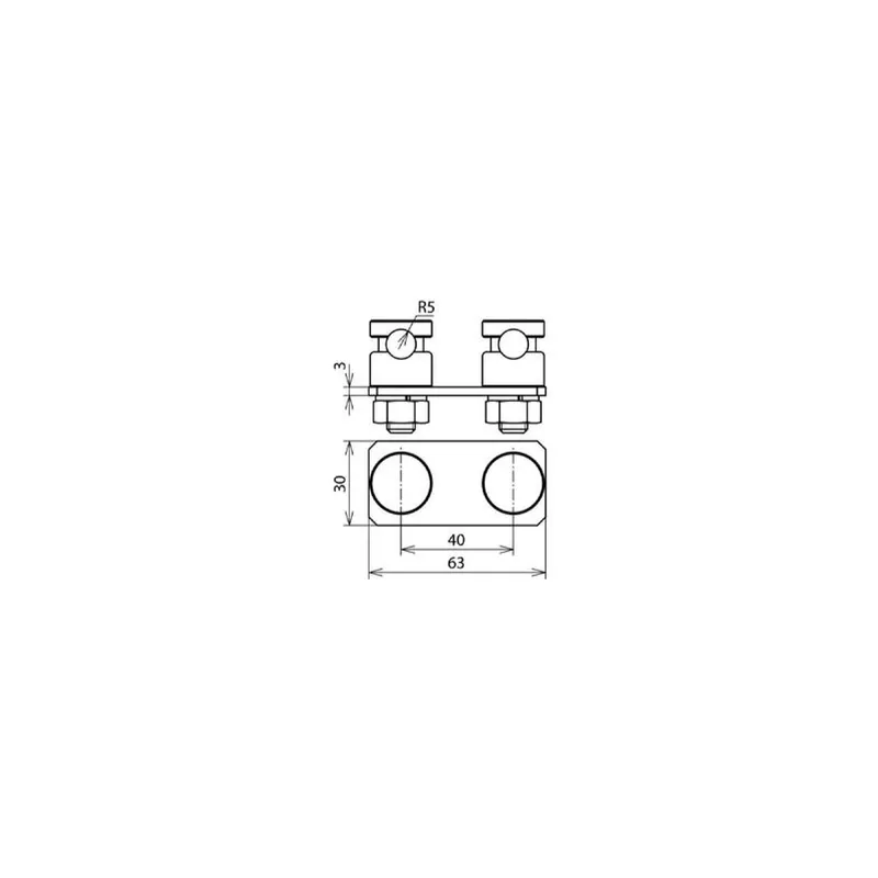 Dehn & Söhne Anschlussplatte 301229 NIRO für HVI-Leitung 2x6-10mm