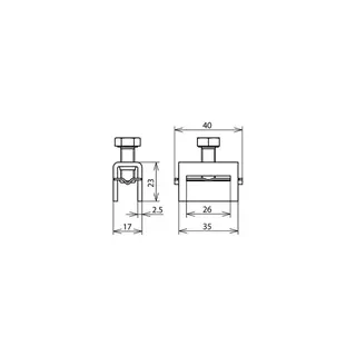 Dehn & Söhne Spannkopf 106324 f.Spannband 25x0,3mm NIRO