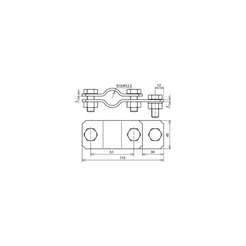 Dehn & Söhne TE-Anschlussschelle 620021 D: 20mm St/TZn f.Fl
