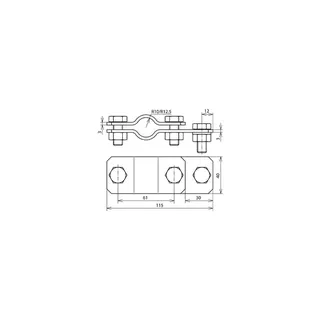 Dehn & Söhne TE-Anschlussschelle 620021 D: 20mm St/TZn f.Fl