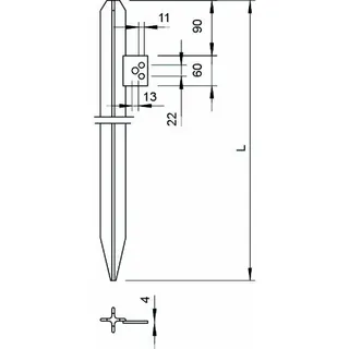 OBO Kreuzerder 213/2500/DIN 2500mm – Bild 2