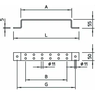OBO Erdanschlussblock 1805/6 50x5mm – Bild 2
