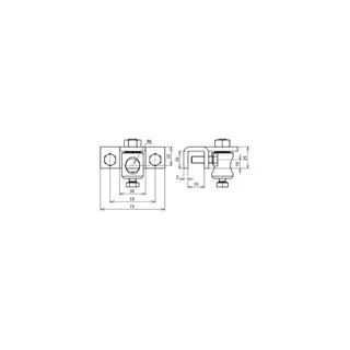 Dehn & Söhne Anschlussklemme 106319 NIRO m. Befestigungsbolzen Al