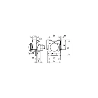 Dehn & Söhne Falzklemme 365037 Cu 0,7-8mm