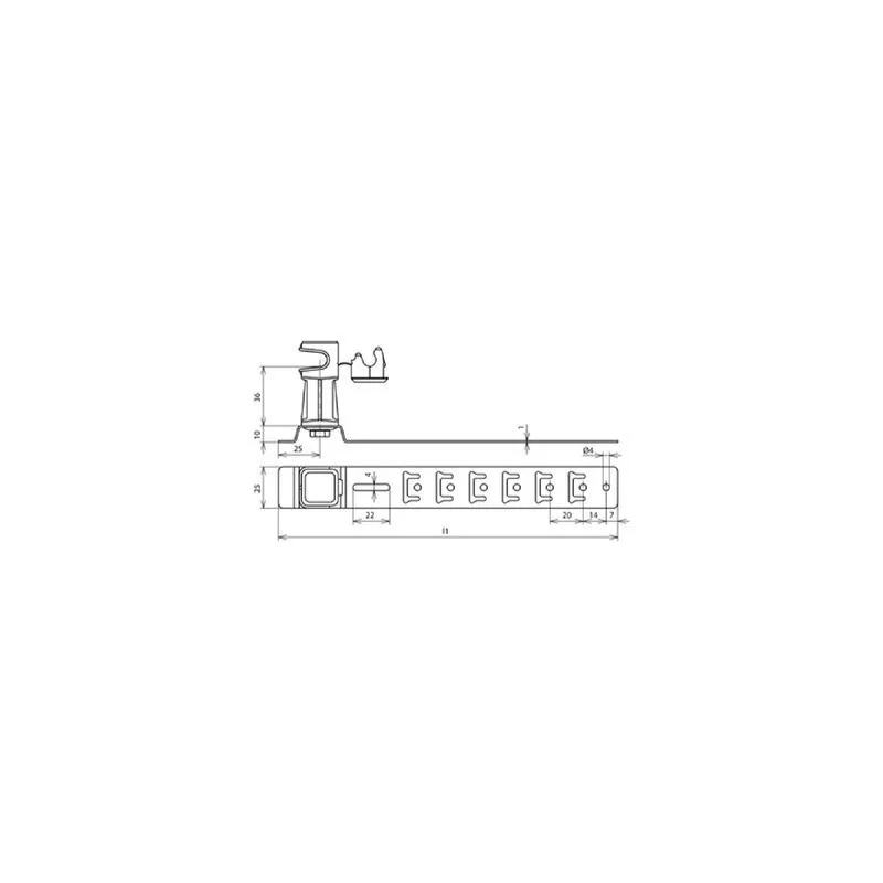 Dehn & Söhne Dachleitungshalter 204187 UNIsnap Strebe L