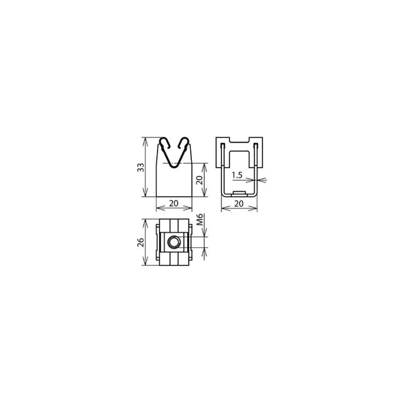 Dehn & Söhne Leitungshalter 207019 DEHNgrip Niro M6