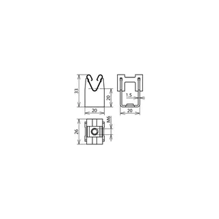 Dehn & Söhne Leitungshalter 207019 DEHNgrip Niro M6