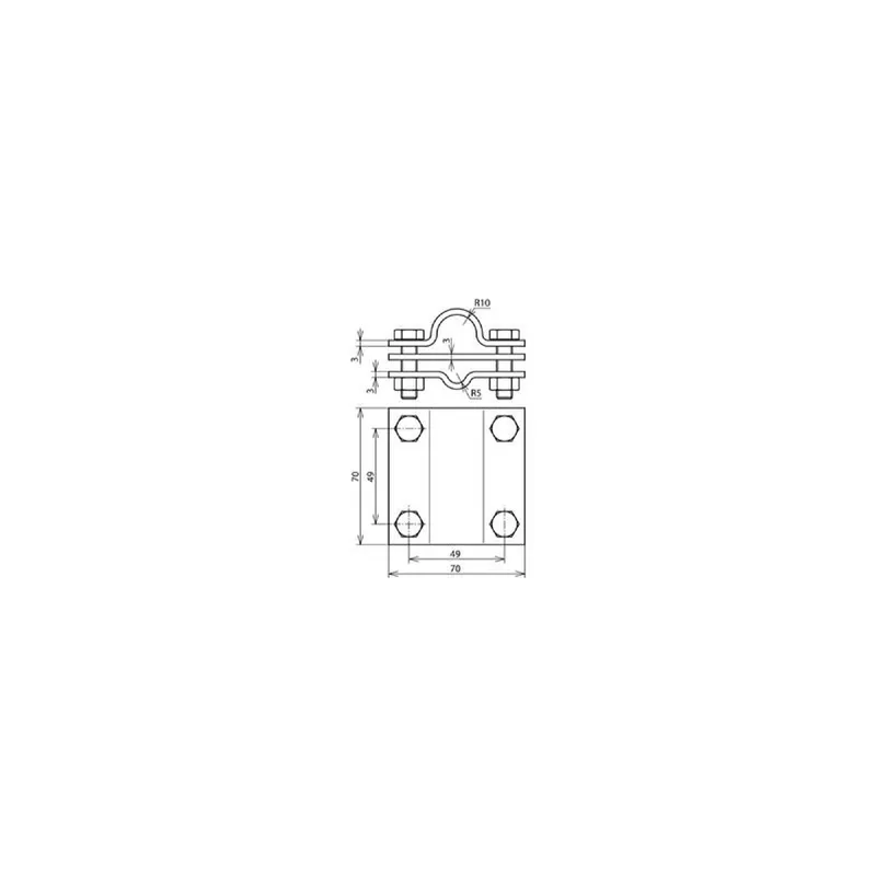 Dehn & Söhne Anschlussklemme 610020 für Tiefenerder D 20 mm