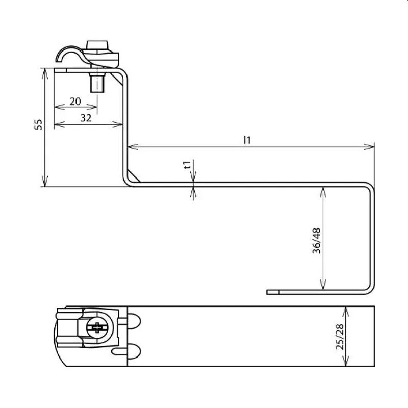 Dehn & Söhne Dachleitungshalter 202050 115/2mm St/tZn