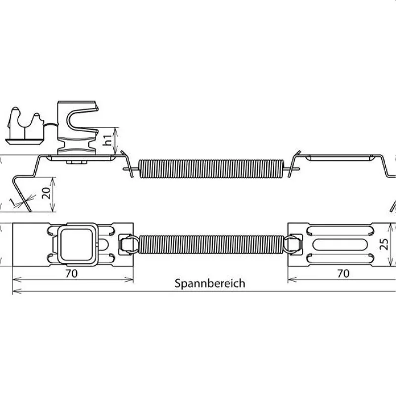 Dehn & Söhne Dachleitungshalter 204267 Spannsnap 16mm Cu