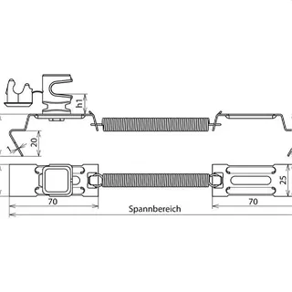 Dehn & Söhne Dachleitungshalter 204267 Spannsnap 16mm Cu
