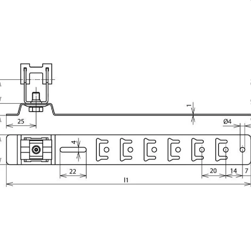 Dehn & Söhne Dachleitungshalter 206209 UNIgrip L205