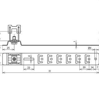 Dehn & Söhne Dachleitungshalter 206209 UNIgrip L205