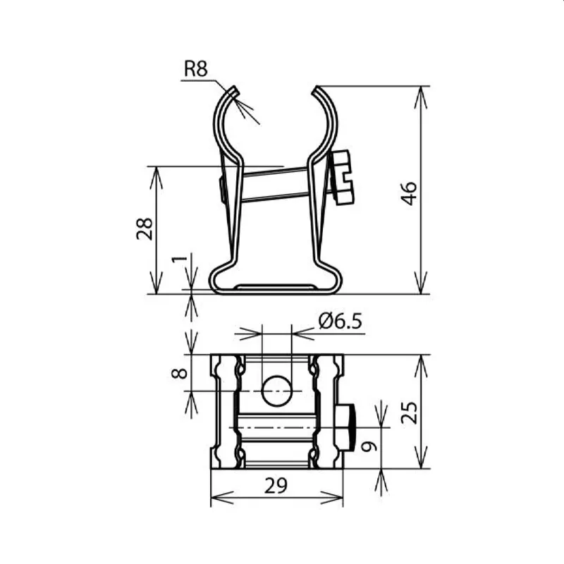 Dehn & Söhne Stangenhalter 275019 NIRO 13-16mm mit Kralle