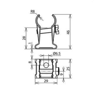 Dehn & Söhne Stangenhalter 275019 NIRO 13-16mm mit Kralle
