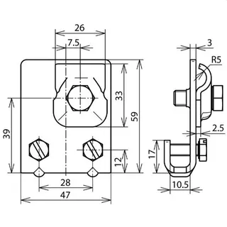 Dehn & Söhne Falzklemme 365020 St/tZn 0,7-10mm