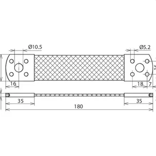 Dehn & Söhne Überbrückungsband 377015 Al 180mm