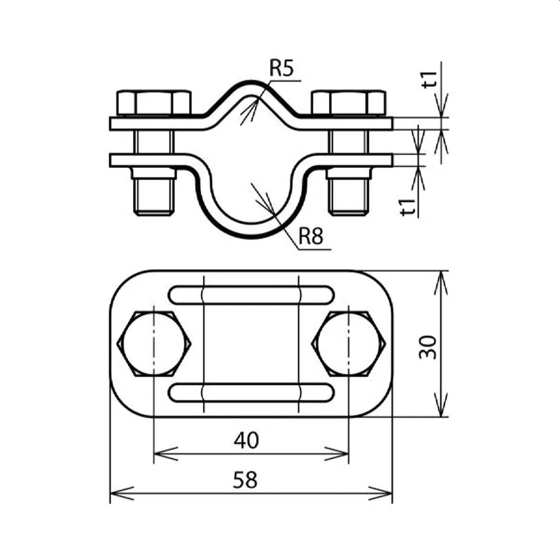 Dehn & Söhne Uni-trennklemme 459019 Niro f. Rd 16/8-10mm