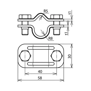 Dehn & Söhne Uni-trennklemme 459019 Niro f. Rd 16/8-10mm