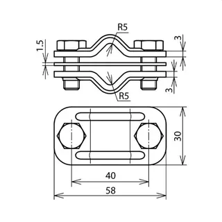 Dehn & Söhne Zweimetall-Uni-Trennklemme 460517 Cu-St/tZn