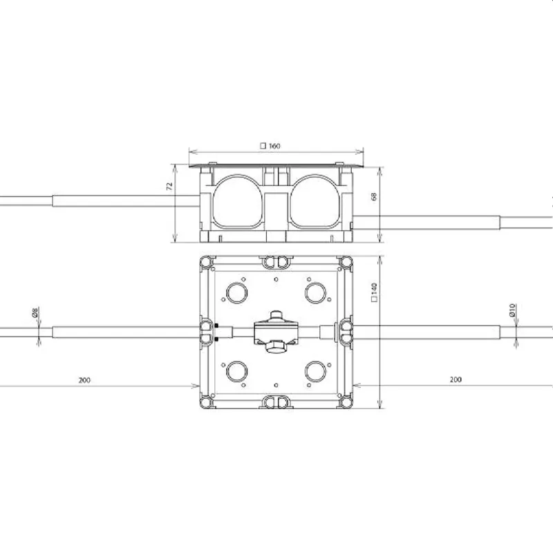 Dehn & Söhne UP-Trennstellenkasten 476010 NIRO / Kunststoff