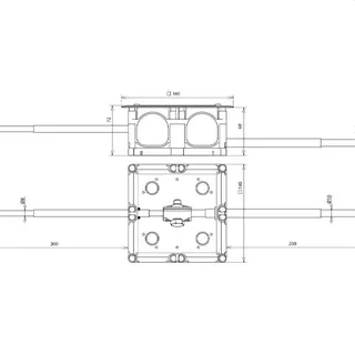 Dehn & Söhne UP-Trennstellenkasten 476010 NIRO / Kunststoff