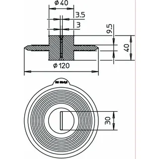 OBO Dichtmanschette Duschwanne FL30x3,5 f. Flachleiter orange – Bild 2