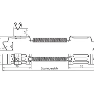 Dehn & Söhne Dachleitungshalter 206249 SPANNgrip Niro H32