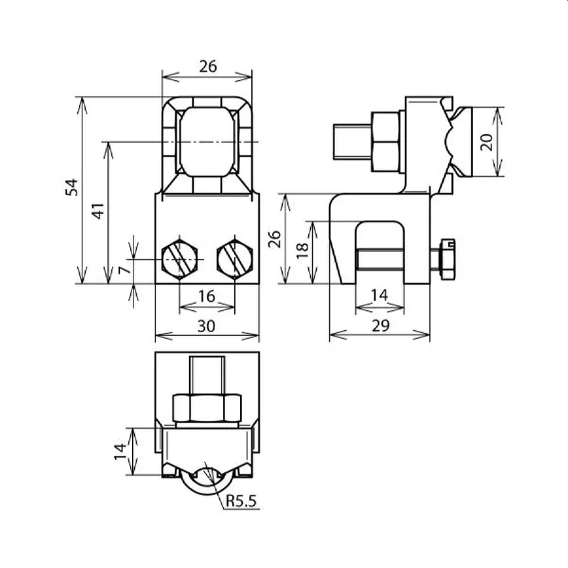 Dehn & Söhne Anschlussklemme 370014 für Rd7-10 TG/tZn