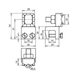 Dehn & Söhne Anschlussklemme 370014 für Rd7-10 TG/tZn